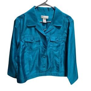 Drapers & Damons Electric Blue Button Up Jacket - PXL